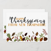 New Hampshire Herfst Foliage Thanksgiving Card Feestdagenkaart (Voorkant / Achterkant)