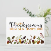 New Hampshire Herfst Foliage Thanksgiving Card Feestdagenkaart (Staand voorkant)