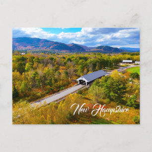 New Hampshire herfstbrug Briefkaart