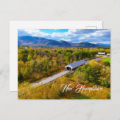 New Hampshire herfstbrug Briefkaart (Voorkant / Achterkant)