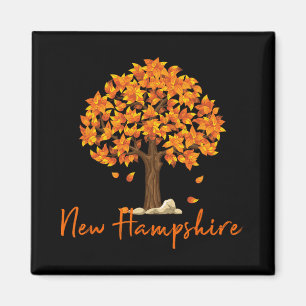 New Hampshire herfstloof herfst robuuste esdoorn e Magneet