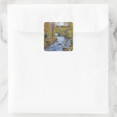 New Hampshire herfstrivier Vierkante Sticker (Tas)