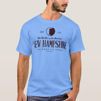 New Hampshire Het oude Man van de Mountain Brown T-shirt