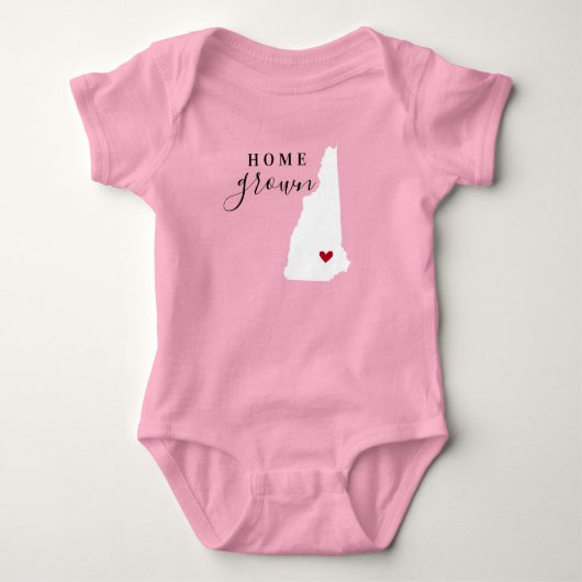 New Hampshire Home Grown State T-shirt (Voorkant)