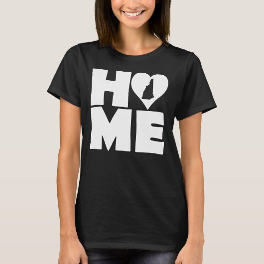 New Hampshire Home Heart State T-shirts (Voorkant)