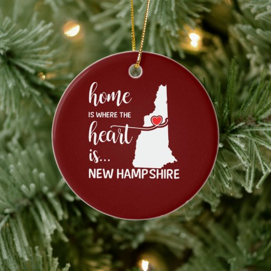 New Hampshire home is waar het hart ligt Keramisch Ornament (Boom)