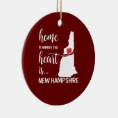 New Hampshire home is waar het hart ligt Keramisch Ornament (Rechts)