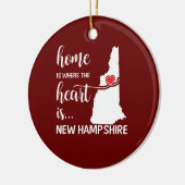 New Hampshire home is waar het hart ligt Keramisch Ornament (Links)