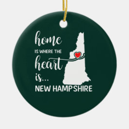 New Hampshire home is waar het hart ligt Keramisch Ornament