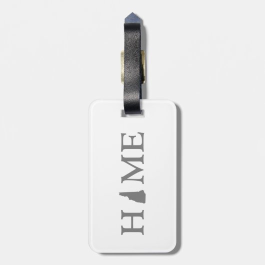 New Hampshire Home Map vorm Letter Word Art Bagagelabel (Achterkant verticaal)