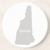 New Hampshire home silhouette state map Zandsteen Onderzetter (Voorkant)