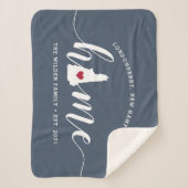 New Hampshire Home State Personalized Sherpa Deken (Voorkant)