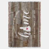 New Hampshire Home State Personalized Wood Kijk ui Deken (Voorkant Verticaal)