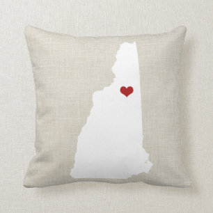 New Hampshire Home State Pillow 16 x 16 inch Kussen
