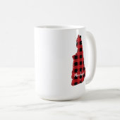 New Hampshire Hometown State Plaid Kerstmis Koffiemok (Voorkant rechts)
