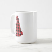 New Hampshire Hometown State Plaid Kerstmis Koffiemok (Voorkant links)
