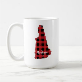New Hampshire Hometown State Plaid Kerstmis Koffiemok