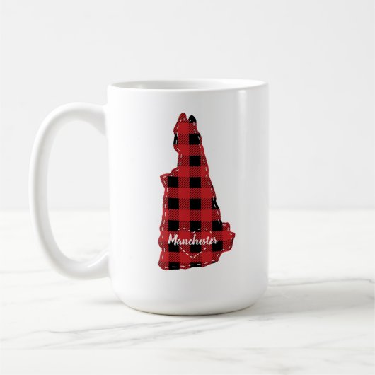 New Hampshire Hometown State Plaid Kerstmis Koffiemok (Links)
