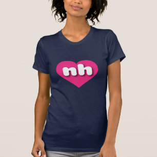 New Hampshire hot roze hart - Ik hou van ng T-shirt