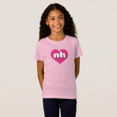 New Hampshire hot roze hart - Ik hou van ng T-shirt (Voorkant volledig)