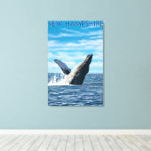 New Hampshire Humpback Whale Scene Canvas Afdruk (Insitu (Houten vloer))