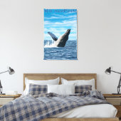 New Hampshire Humpback Whale Scene Canvas Afdruk (Insitu (Slaapkamer))