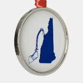 New Hampshire Ice climate Metalen Ornament (Rechts)