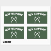 New Hampshire Ice climate Rechthoekige Sticker (Vel)
