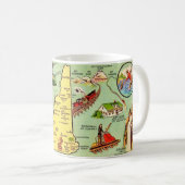 New Hampshire Illustrated Map Mug Koffiemok (Voorkant rechts)