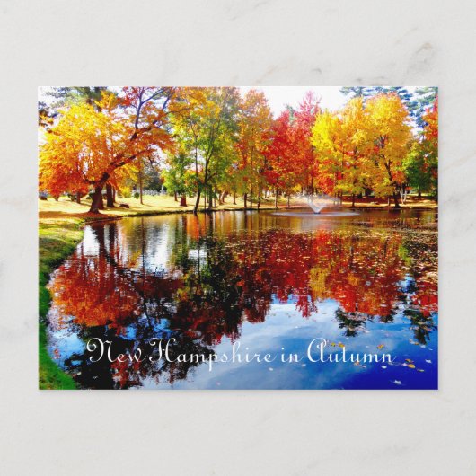 New Hampshire in Autumn-on het briefkaart van de v (Voorkant)