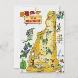 New Hampshire kaart bewegende aankondiging