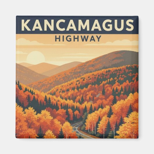 New Hampshire Kancamagus Highway Reizen Magneet (Voorkant)