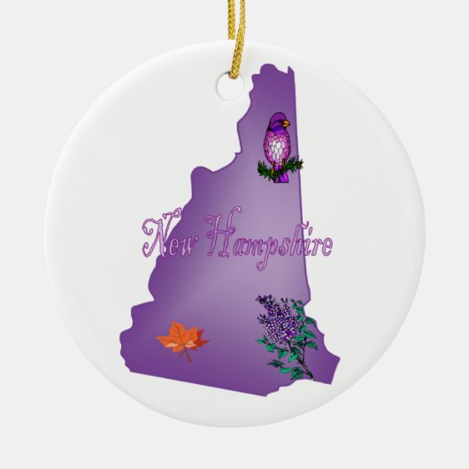 New Hampshire kerstboomversiering Keramisch Ornament (Voorkant)