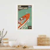 New Hampshire Lake Winnipesaukee Oude Reisposter Poster (Keuken)
