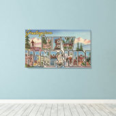 New Hampshire - Large Letter Scenes Canvas Afdruk (Insitu (Houten vloer))
