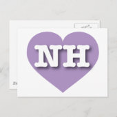 New Hampshire Lavender Heart beroemd gemaakt door  Briefkaart (Voorkant / Achterkant)