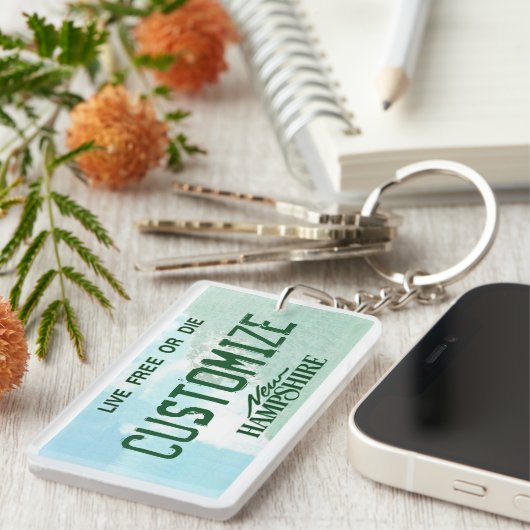  New Hampshire licence bord sleutelhanger (Voorkant Rechts)