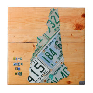 New Hampshire License Bord Map keramische tegel Tegeltje