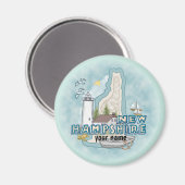 New Hampshire Lighthouse aangepaste magneet (Voorkant / Achterkant)