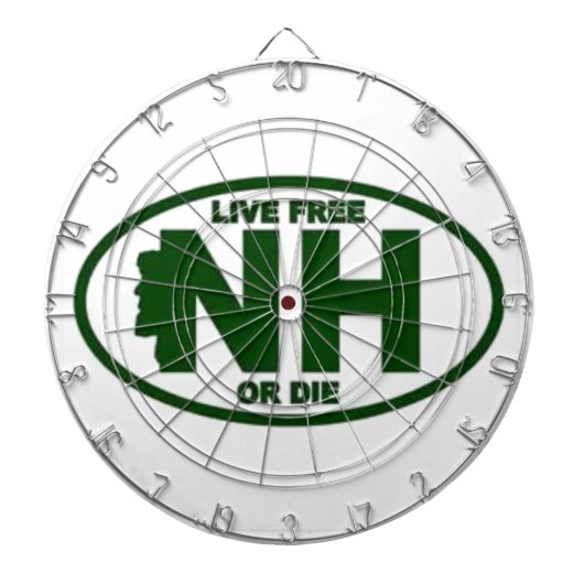 New Hampshire Live Fee of Die Dartbord (Voorkant)