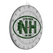 New Hampshire Live Fee of Die Dartbord (Voorkant Links)