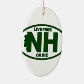 New Hampshire Live Fee of Die Keramisch Ornament (Rechts)