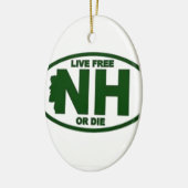 New Hampshire Live Fee of Die Keramisch Ornament (Links)