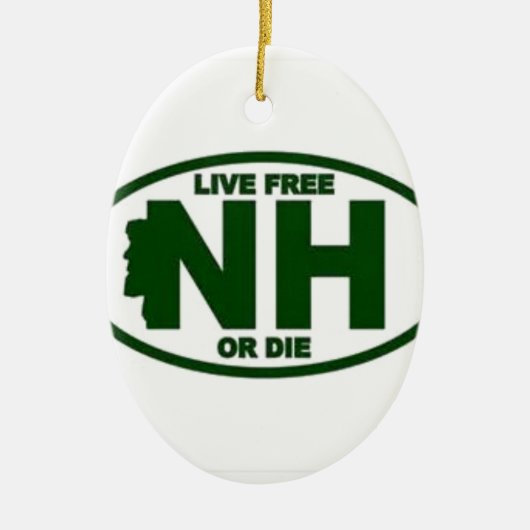 New Hampshire Live Fee of Die Keramisch Ornament (Voorkant)