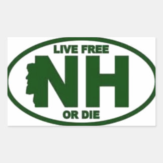 New Hampshire Live Fee of Die Rechthoekige Sticker
