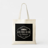 New Hampshire Live free of die state motto grappig Tote Bag (Achterkant)
