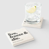 New Hampshire Live Freeze en Die State Motto Stenen Onderzetter (Zijkant)