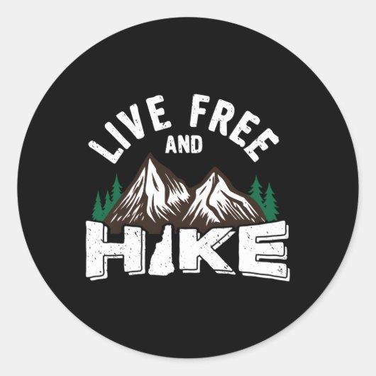 New Hampshire live gratis en wandelen NH Ronde Sticker (Voorkant)