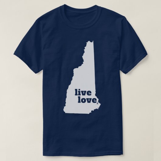 New Hampshire Live Love New Hampshire T-shirt (Design voorkant)