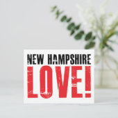 New Hampshire Love Briefkaart (Staand voorkant)